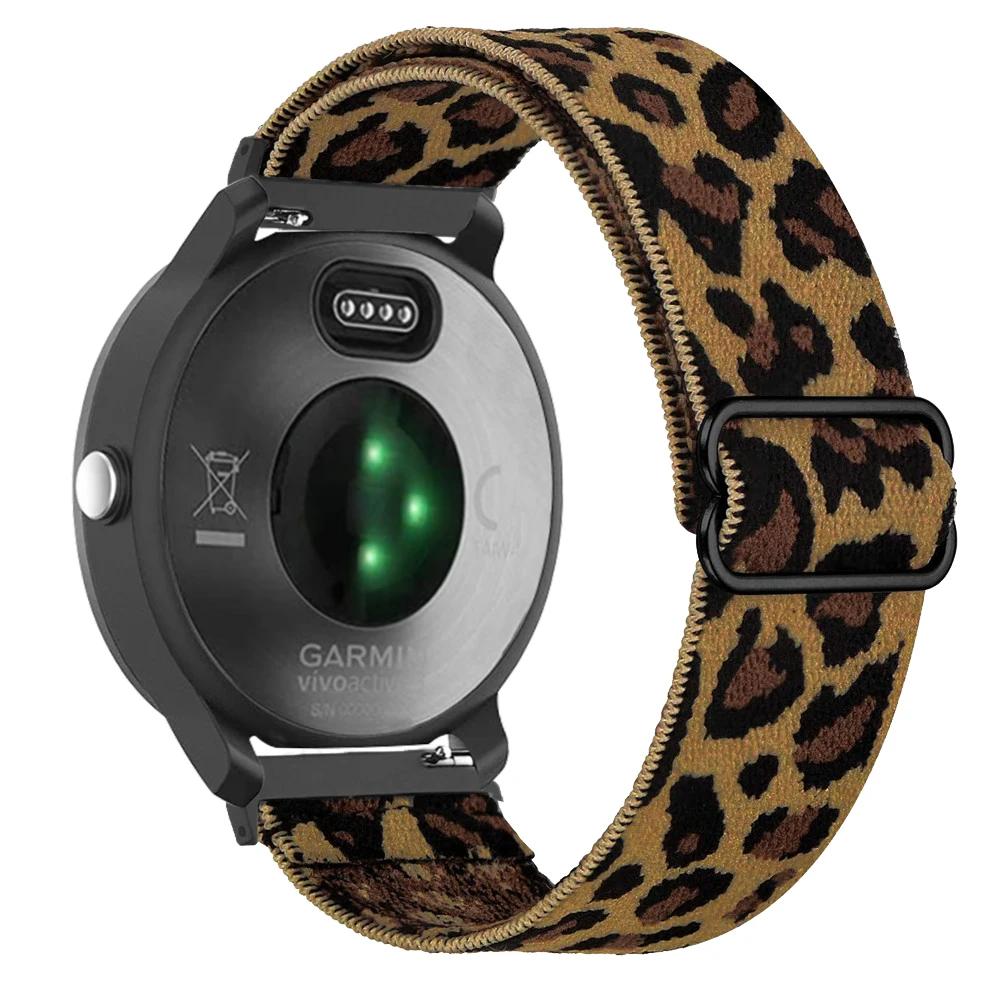 20mm 22mm Nylon Strap For Garmin Vivoactive 4 3 HR Band Watch Venu 2 SQ Forerunner 645 Elastic Wristband Bracelet Fenix 6 5 Pro