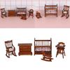 Dollhouses Crib Model Realistic Dollhouses Mini Crib Realistic Play Single Realistic 1:12 Model Mini Size Toy