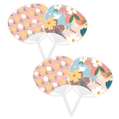 MinniLove Iuchi Uchi Cute 4 Extra Cool and Perfect for Sports Fireworks and Parties of 4 Floral Fans, Designs, Types, Large, Lightweight, Summer,