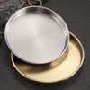 Piatto in Acciaio Inossidabile 304 Stile Coreano, Fondo Piatto, Vassoio Ispessito, Piatto per Cuocere al Vapore Polvere di Salsiccia, 1 Pz