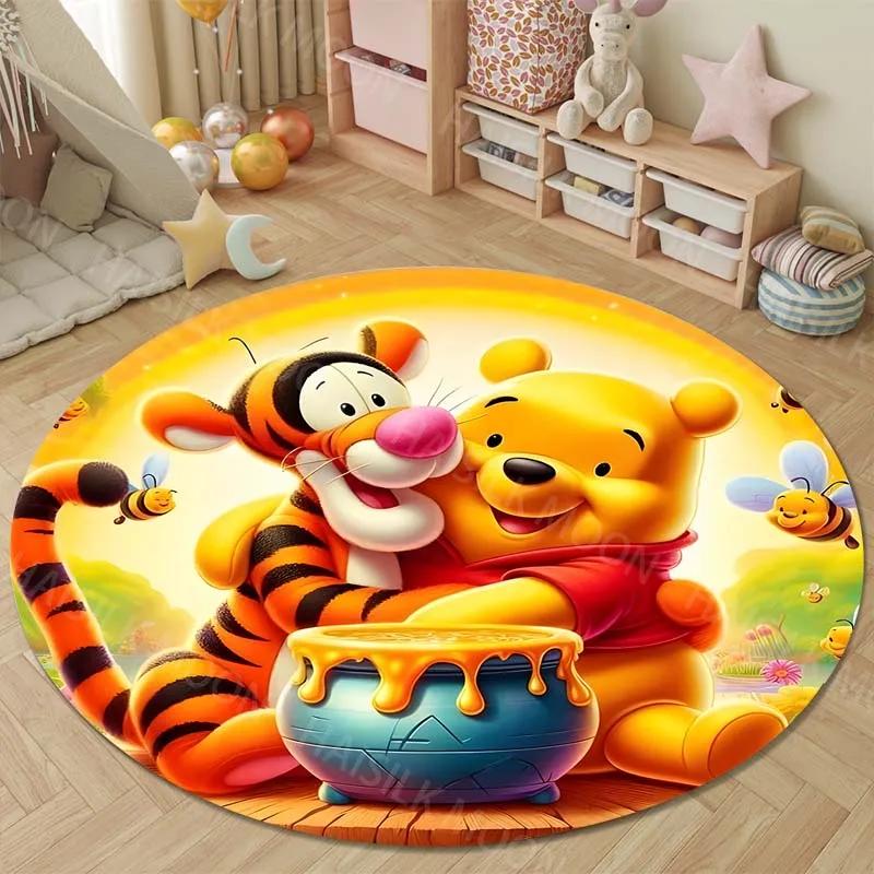 3D P-P0kemon Gengar Round Rugs Bedroom Living Room Home Decor Floor Mats for Kids Room Bath Chair Mat Carpet Next Day Shipping