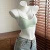 Invisible Seamless Cross Back Push Up Wireless Thin Cup Bra With Thin Shoulder Straps