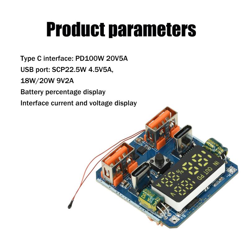 Versatile 4S PD 20V 5A 100W Boost Module High Power Charge Discharge Unit for DIY Projects Battery Management and Lab Experiments