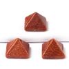 Natural Crystal Gold Letter Cross Pyramid Ornament 