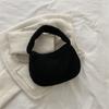 Plush Handbag Small Square Bag For Daily Style With Zipper Closure And Phone Pocket