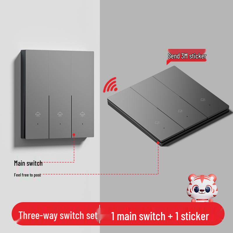 Smart Wireless Double Control Light Switch - No Wiring Needed, 220V Remote Master-Slave System