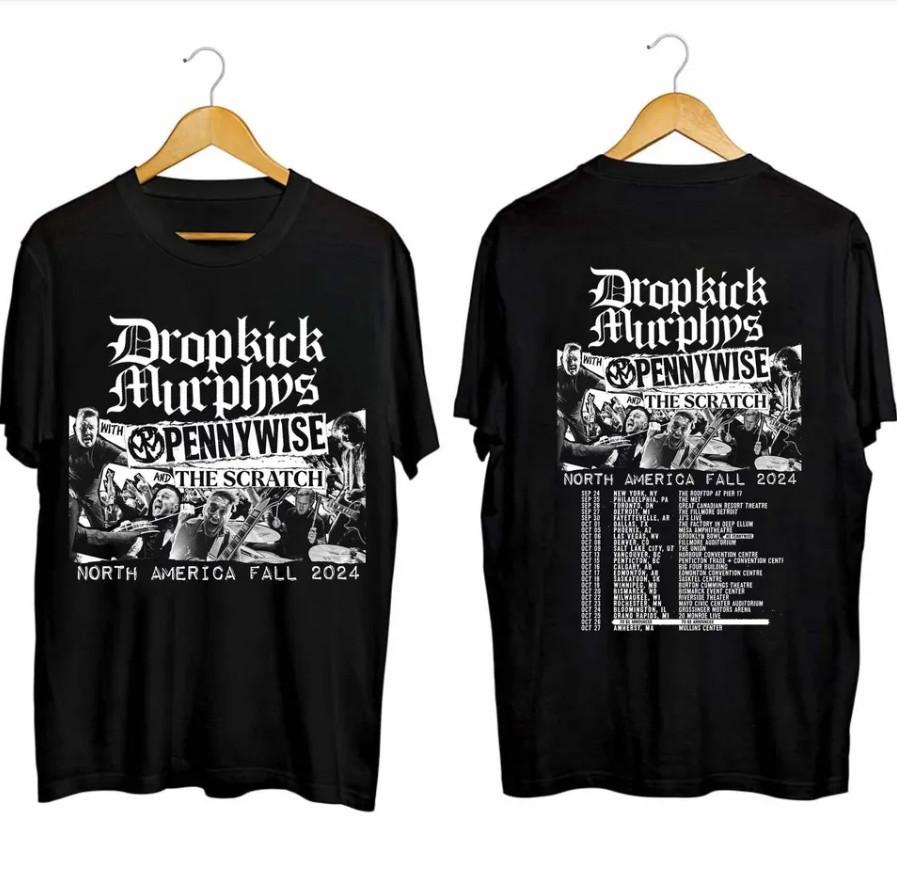 Dropkick Murphys  Fall 2024 North American Tour Shirt Heavyweight Tshirt Men039s Unisex T-Shirt S