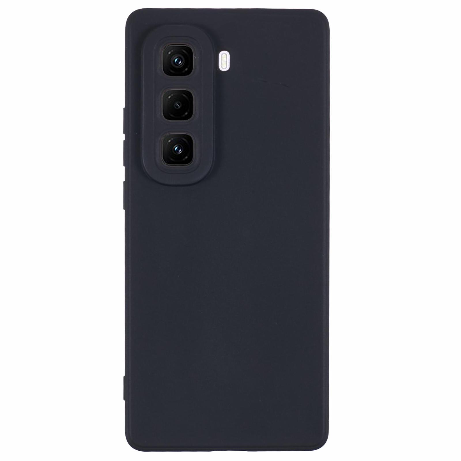 

For Infinix Hot 50 Pro+ 4G Case Precise Cut-Outs Straight Edge TPU Shockproof Phone Cover Black