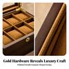 Double-Layer Watch Case Velvet-Lined Jewelry Storage Box with Drawer Padded
