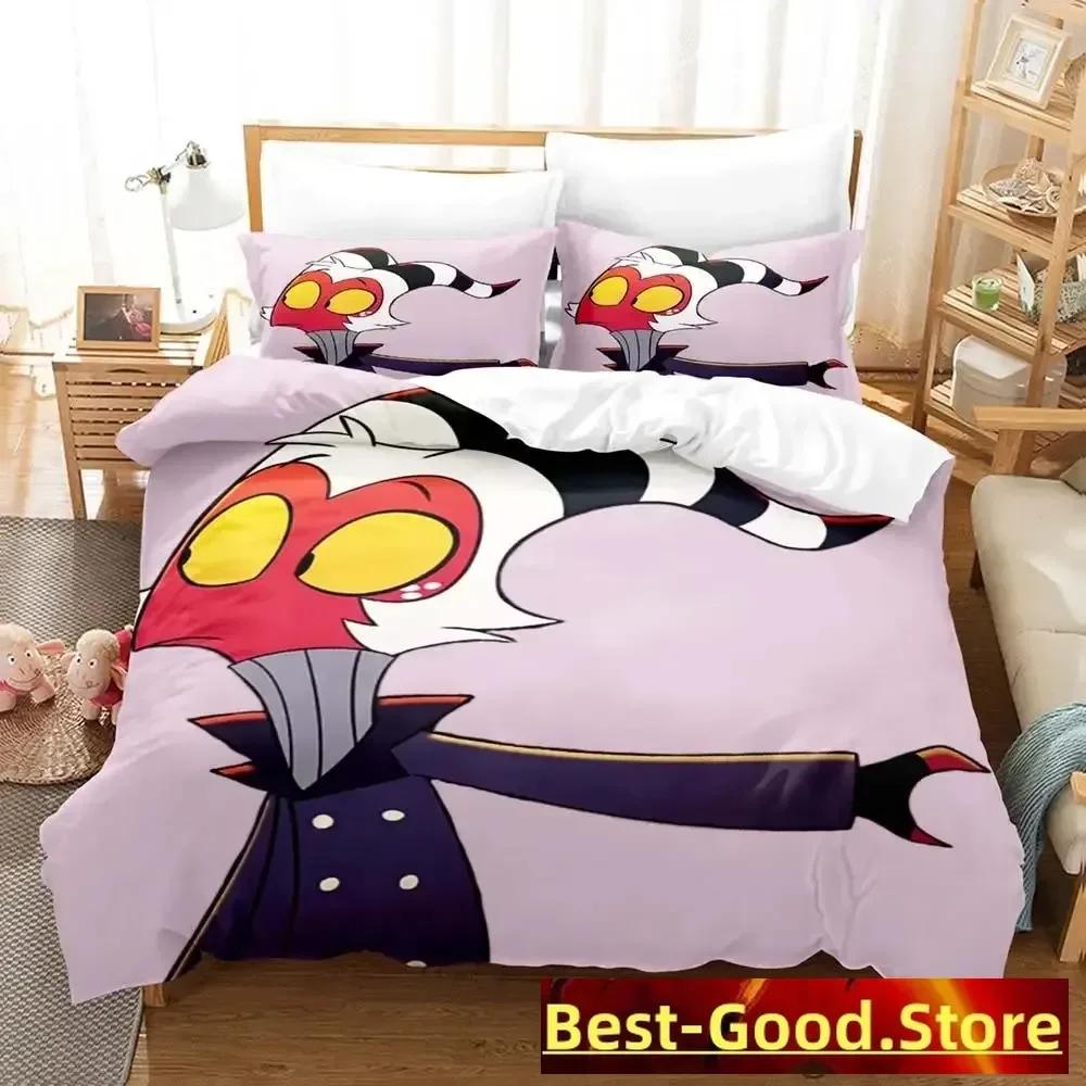 Moxxie Boss Anime Parure 3D Printed Bed Set Duvet Cover Pillowcase Bedding Set Linen Sheet Quilt Cover Full Queen King Size