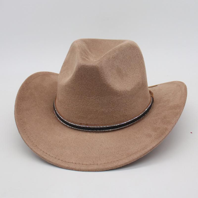Outdoor men and women famous big-brimmed jazz hat spring and summer four seasons European and American style western suede denim top hat