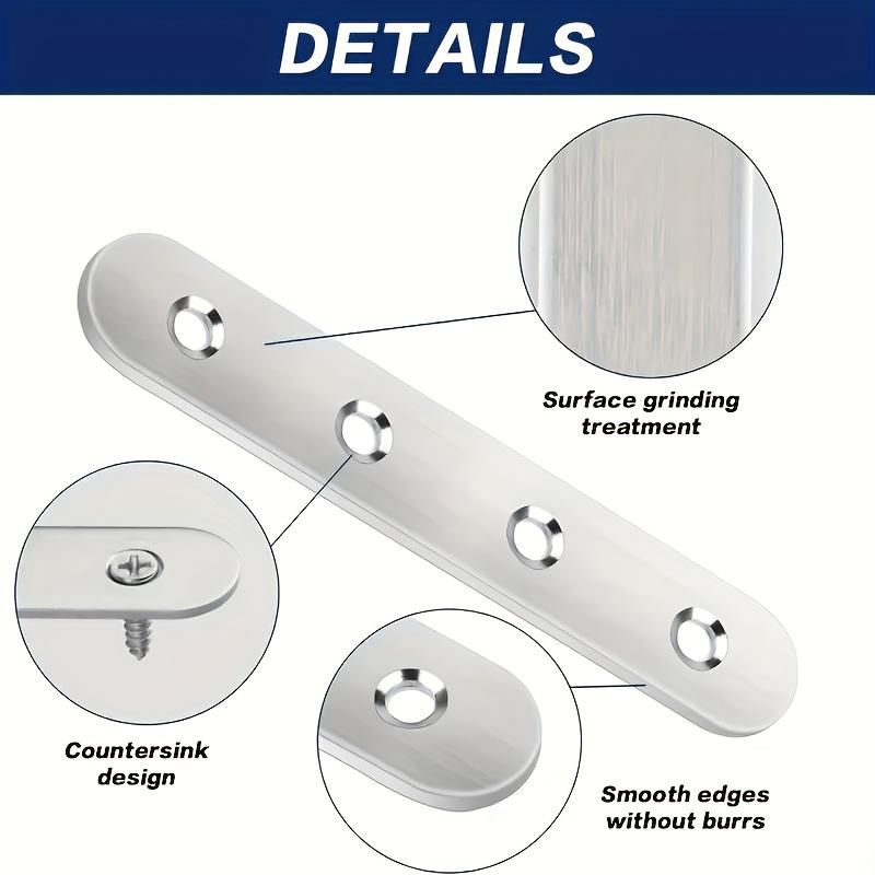 20-Piece Stainless Steel Angle Brackets 78mm Right Angle Furniture Connectors Durable Industrial Hardware for Secure Fastening