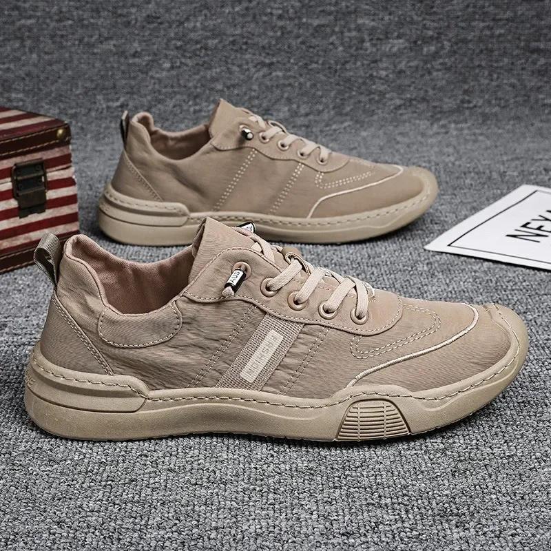 Herren Vulkanisierte Schuhe Koreanisch Atmungsaktiv Eis Seide Lässige Sportschuhe 2024 Trendig Vielseitig Bequem Leicht Herren Slipper