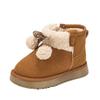 Girls' snow boots winter new children's snow shoes women's treasure autumn and winter piled thickened cotton shoes non-slip and warm