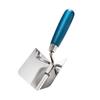 2Pcs Stainless Steel Drywall Corner Trowel with Soft Grip Handle Interior Exterior Corner Blades Ergonomic Anti-Slip Rubber Handle Masonry Corner Tool