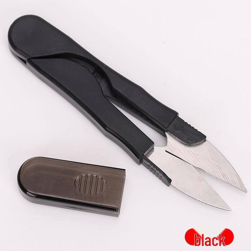 Colorful U-Shaped Spring Scissors for Cross Stitch, Yarn, and Thread Trimming – Perfect for Sewing and Household Use