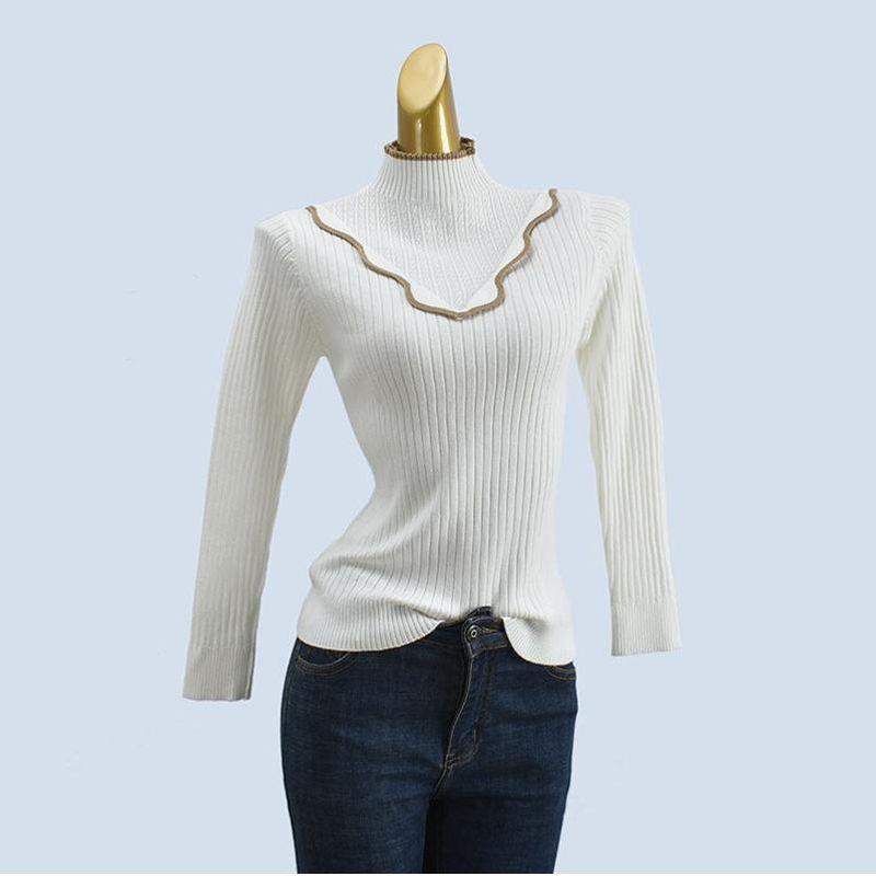 Half-High Collar Inner Match Sweater Fall and Winter Inner Wear Western Style Warm Pullover Knitting Bottoming Shirt Knitted Tops
