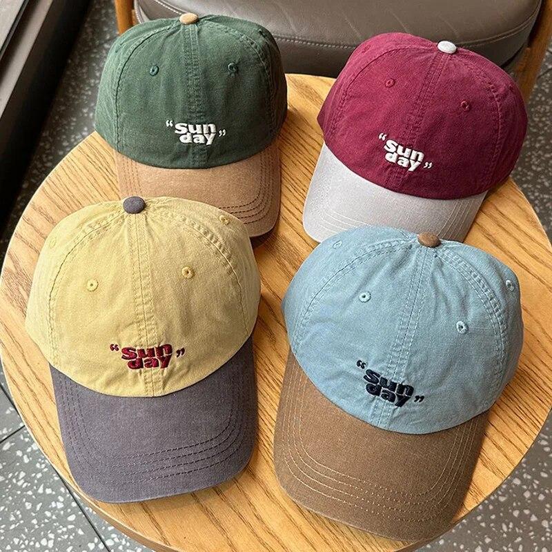 Letter Embroidery Baseball Cap For Men Women Patchwork Snapback Hat Fashion Cotton Outdoor Sun Visors Hats