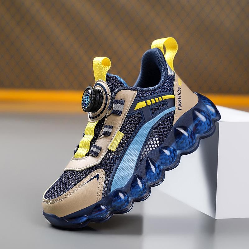 Scarpe da Corsa Traspiranti in Rete per Bambini - Unisex, Ammortizzazione ad Aria, Suola Morbida, Design alla Moda per la Primavera, Adatte a Bambini di Mezza Età e Grandi