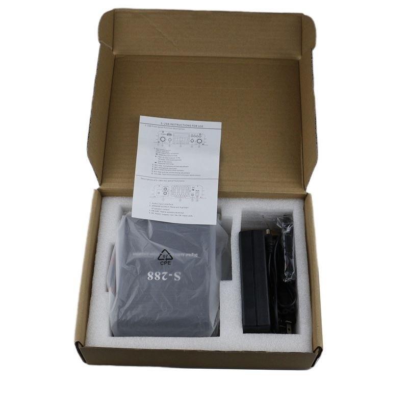 S-288 Bluetooth USB Audio Power Amplifier Car 4.0 Channel Audio Speaker Home Cinema HiFi Stereo Amplifier 17.6X10X4CM