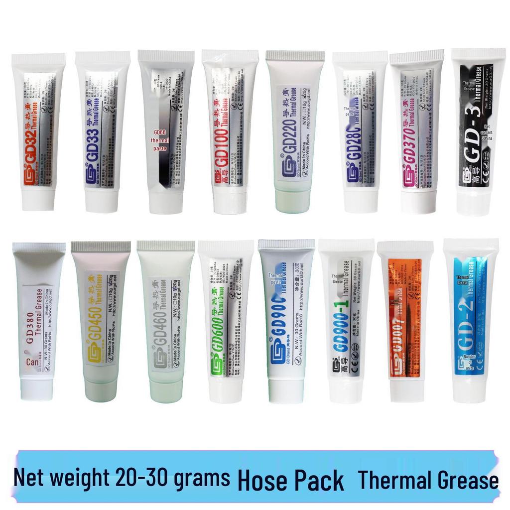 GD100 High Conductivity Thermal Paste CPU/LED Heatsink, Silicone, 20/30g Tube