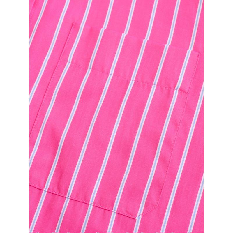 Kaslead Fashion Stripes Loose Long Sleeves Shirt