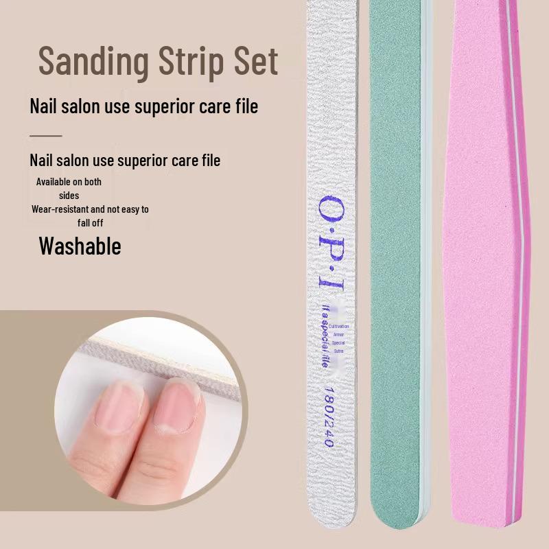 Nail File & Buffer Set: Emery Board, Sponge Buffer, Manicure Sanding Strip for Hand Care