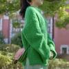 Sunny Like Me Green Sweater: Women's Loose, Lazy Style, Soft Pullover Knitted Top Inspired by Zhao Jinmai.