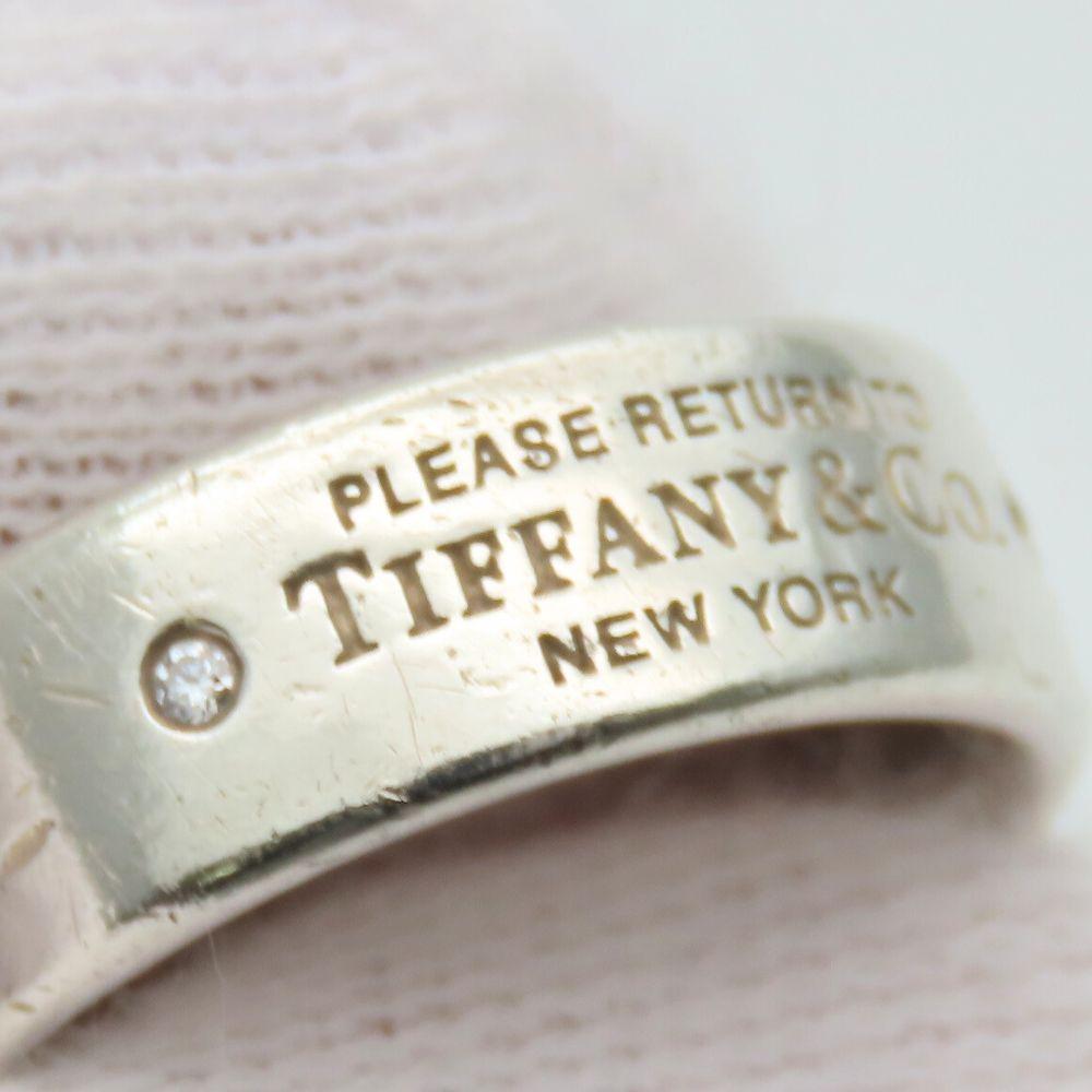 Used TIFFANY&Co. Ring Return To Narrow EU#48 Silver925/diamond 4.7g Silver 2PD