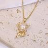 Fashion Bouquet Pendant Necklaces for Women Zirconia Necklace Wedding Party Jewelry Accessories