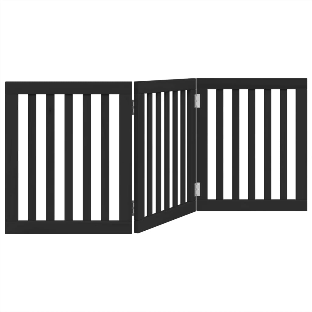 Vidaxl Foldable Dog Gate, 3 Panels, Black, 150 Cm