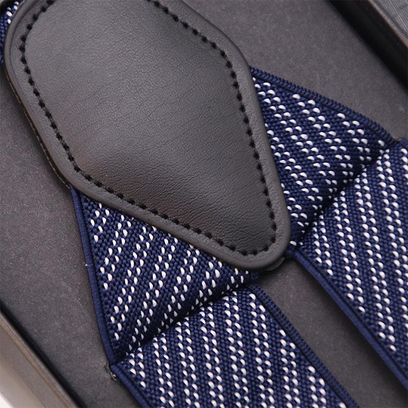 3.5Cm Men'S Adult Strap Men'S Trousers Suspender Suit Shirt Strap Clip Suspender Strap Fat Elastic Non-Slip