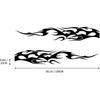 Bilisin Universal Vinyl Flame Graphics Car Body Side Sticker Racing Sports Stripe Decals Decoration For All Cars SUV Truck Off-Road Vehicles 2Pcs