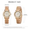 BOBO BIRD Wooden 28mm Natural Wood Analog Quartz Ladies' Watch, Diameter, Band, Display, Movement, Brown/Gold (Maple-1)