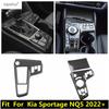 Zentrales Schaltgetriebe Panel Rahmen Dekoration Abdeckung Zierleiste für Kia Sportage NQ5 - 2025 Kohlefaser Zubehör Interieur