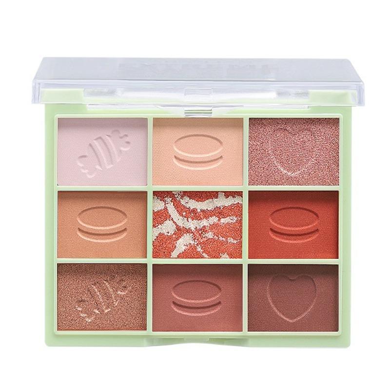 9barevná matná třpytivá paleta očních stínů, diamantové třpytky, tělové lesklé líčení