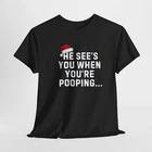 

Funny Christmas Santa T-Shirt - Unisex Heavy Cotton Tee, Holiday Humor Shirt, L