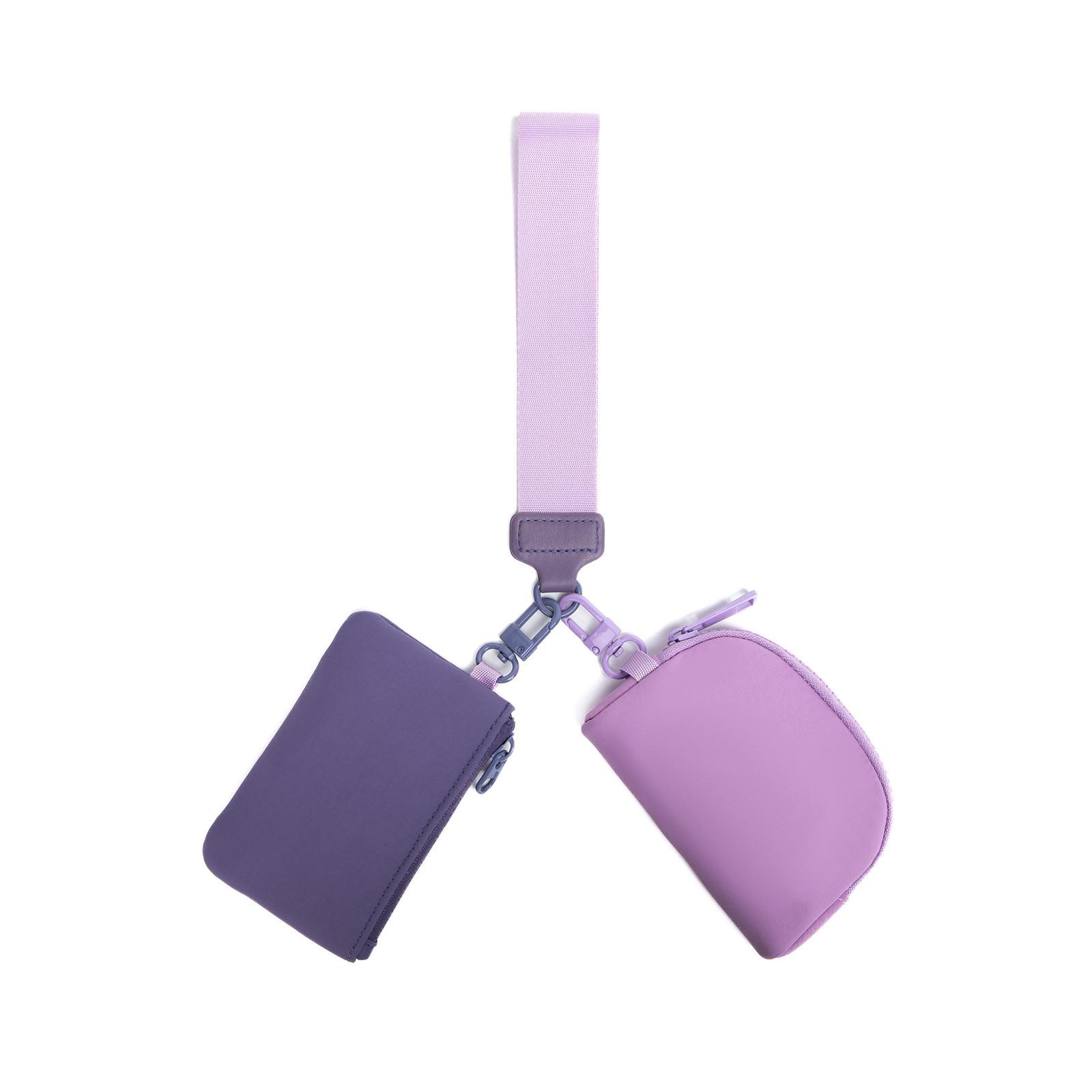 

Портативный чехол для карт Lulu Wristlet, мини-органайзер для монет и банковских карт фиолетовый