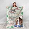 French Language To My Daughter Throw Blanket Soft Flannel Perfect For Sofa Or Bed Express Love Message Great Christmas Gift