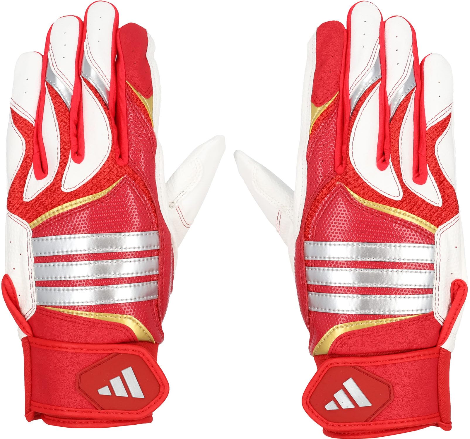 

adidas BASIC Batting Red and Size S Glove, White, (LBG405)