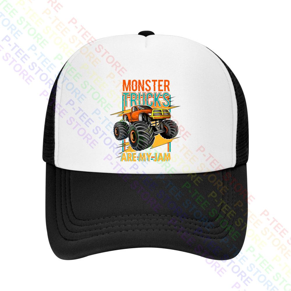 Monster Truck Are My Jam Sunset Baseball Cap Snapback Caps Knitted Bucket Hat