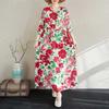 2025 New Floral Vacation Style Travel Round Neck Vintage Dresses