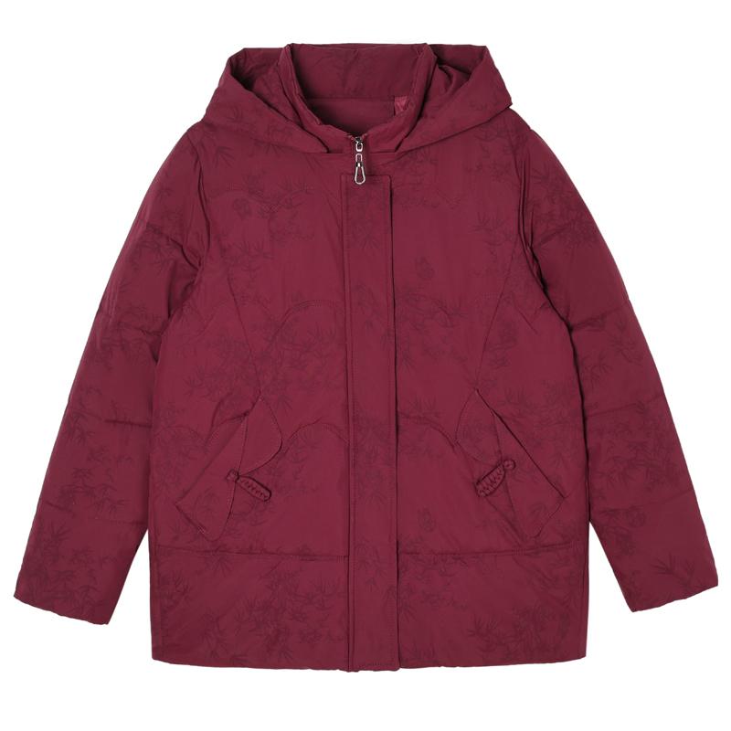 Plus Size XL-5XL Middle Age Women's Winter Jackets Hooded Elegant Loose Thick Warm Parkas Female Coats