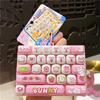 Funny 26 Key Keyboard Keycap Keychain Fidget Squeeze Stress Anxiety Relief Decompression Sensory Bag Charm Party Gift For Adult