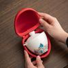 Susu Ceramic Portable Tea Set - Rivers and Mountains Design