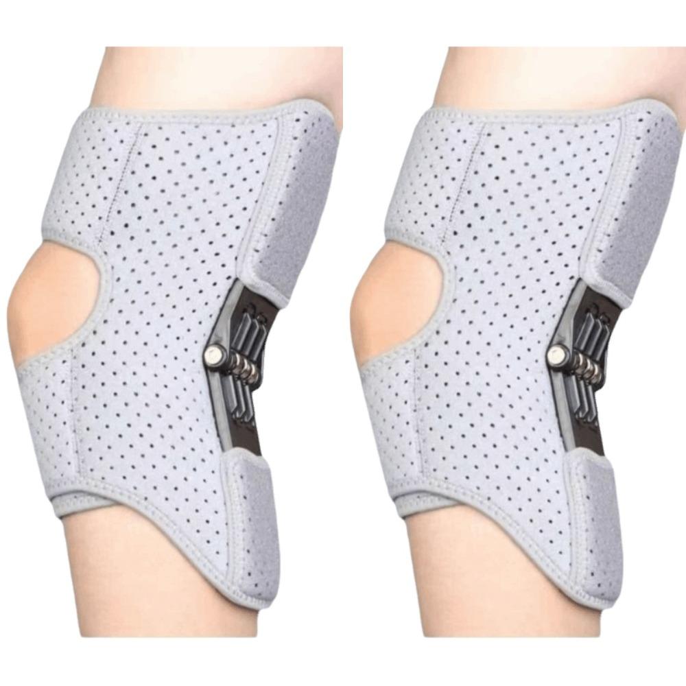 2PCS Non-slip Knee Booster Support Adjustable Spring Force Stabilizer for Knee Power