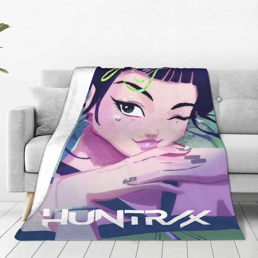 K pop Demon Hunters Blanket Quality Soft Warm  Throw Blanket Winter Kids Living Room Aesthetic Bedspread