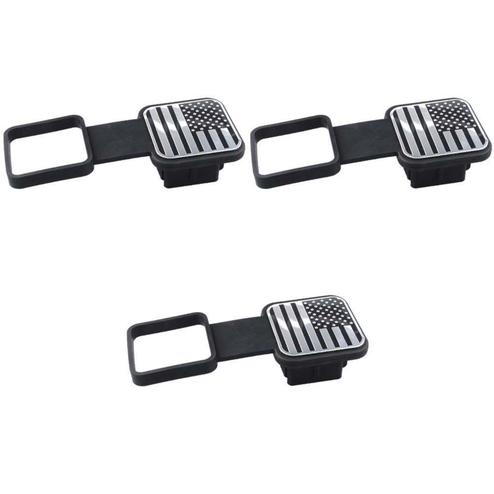 Trailer Hitch Receiver Cover Plug Waterproof Tube Cap Protector Dustproof Trailer Hitch Cover 2 Inch Receiver Auto Square Plug