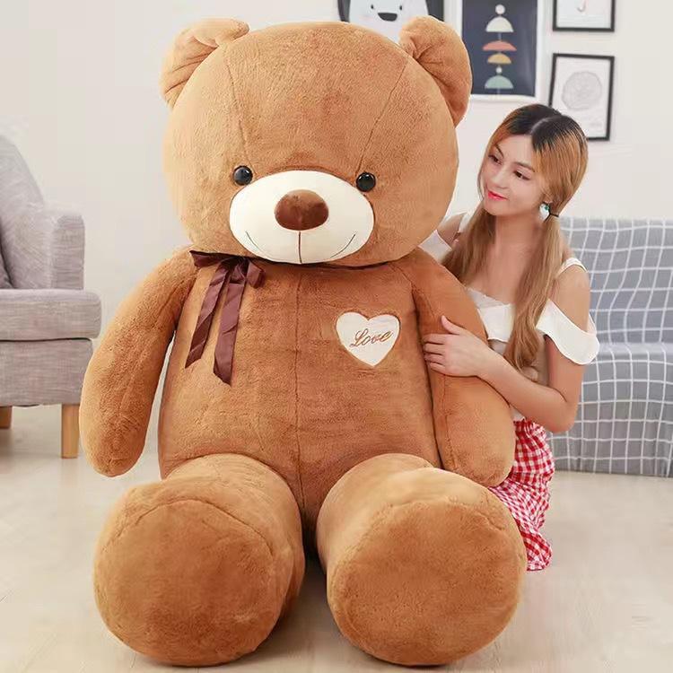 

High Quality 4 Colors Teddy Bear With Included Scarf Stuffed Animals Bear Plush Playthings Doll Pillow Kids Lovers Birthday Gift Baby Toddler Perfect 80cm