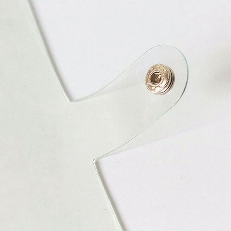 1Pc Transparent Notebook Binder Student Planner Binder Office Supplies 6 Ring A7/A6/A5